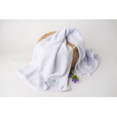 Bambusowy kocyk z jonami srebra BIAŁY 90 x 90 cm, BambooCare24