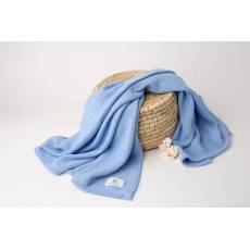 Bambusowy kocyk z jonami srebra NIEBIESKI, BambooCare24