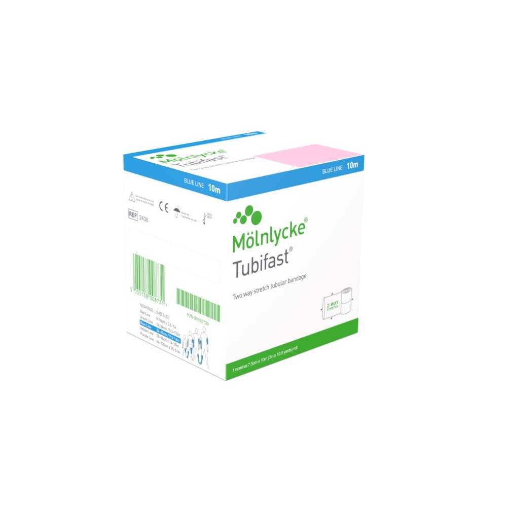 Stokinetka/bandaż leczniczy na AZS, EB, Łuszczyca, NIEBIESKA 10m Tubifast