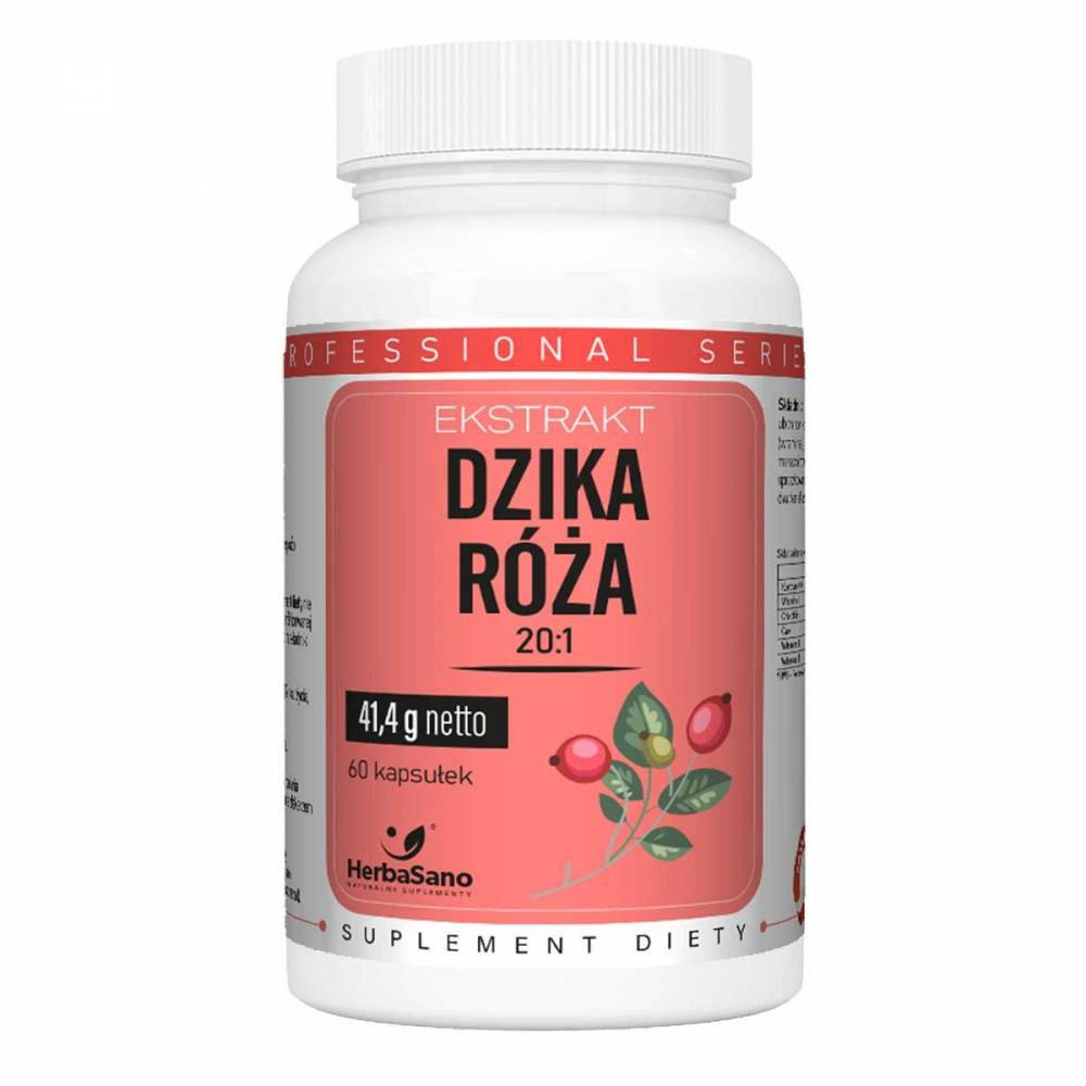 DZIKA RÓŻA EKSTRAKT 60 kaps. HerbaSano