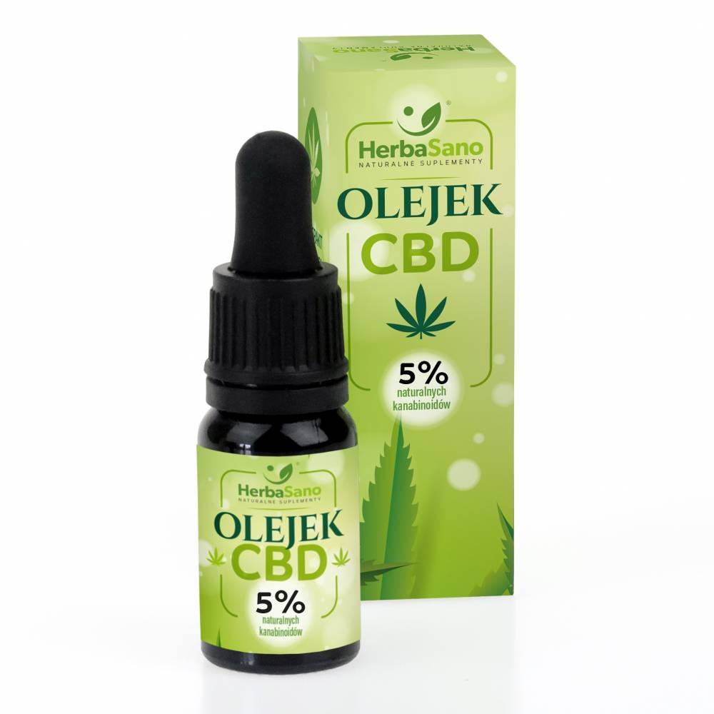 Olejek CBD 5 % naturalnych kanabinoidów, HerbaSano