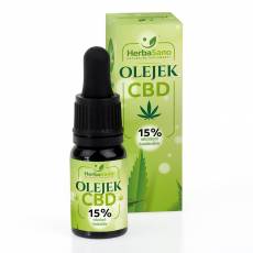 Olejek CBD 15 % naturalnych kanabinoidów, HerbaSano