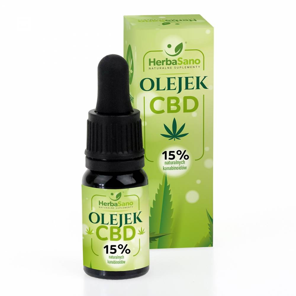 Olejek CBD 15 % naturalnych kanabinoidów, HerbaSano