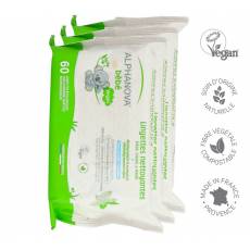 Naturalne Chusteczki Nawilżane 72 szt. - TRZYPAK Alphanova Bebe