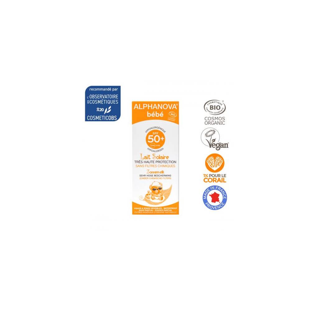 Przeciwsloneczny Krem o wysokim filtrze SPF 50+ 50 ml Alphanova Bebe