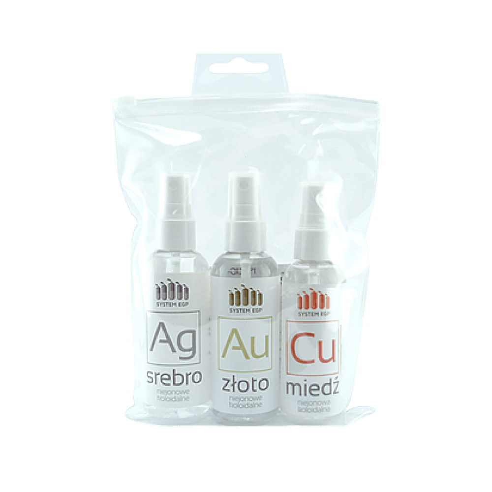 Zestaw z miedzią 3 x 100 ml, nanokoloid, System EGP
