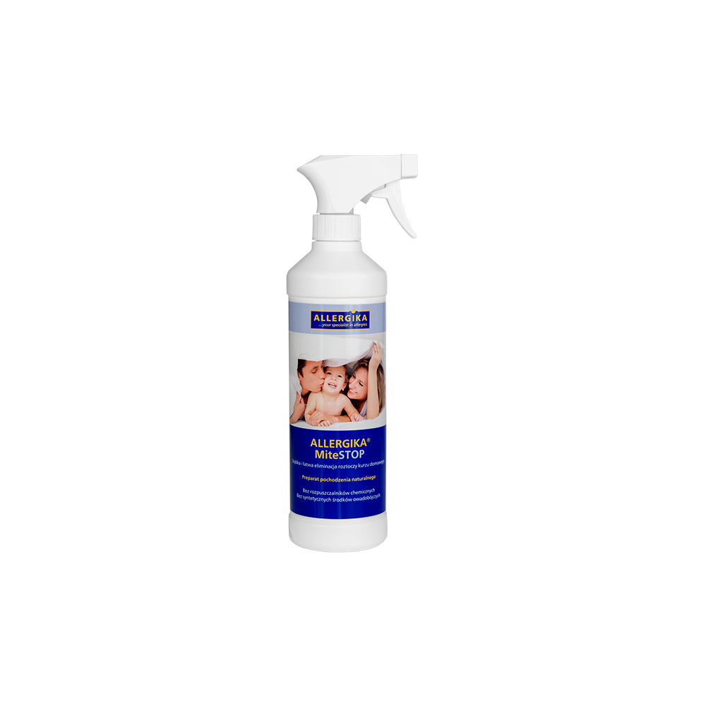 Spray antyroztoczowy ALLERGIKA MiteSTOP 500 ml na alergeny kurzu domowego