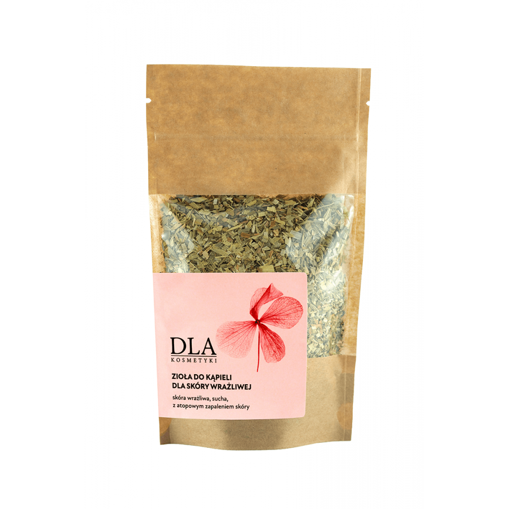 Zioła do kąpieli dla skóry wrażliwej, suchej,  AZS, egzema + woreczek jutowy do zaparzania