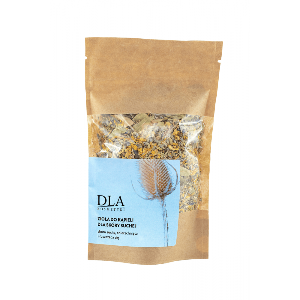 Zioła do kąpieli dla skóry suchej, spierzchniętej i łuszczącej się + woreczek jutowy do zaparzania