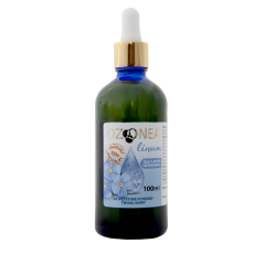 OZONEA linum Ozonowany olej lniany 100 ml z pipetą, gojenie skóry AZS, łuszczyca, egzema