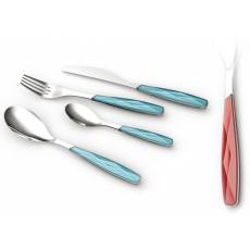 Sztućce 24cz. BEZ NIKLU Laguna red INOXPRAN