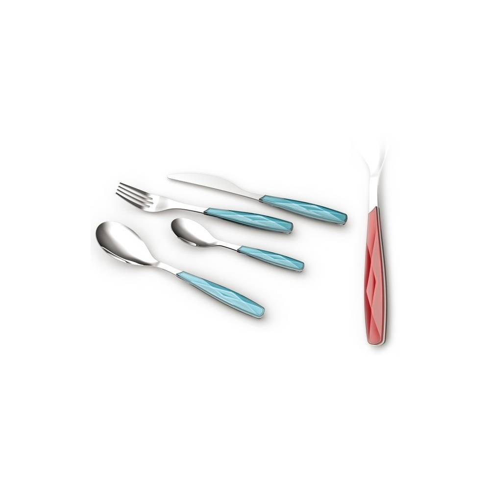 Sztućce 24cz. BEZ NIKLU Laguna red INOXPRAN