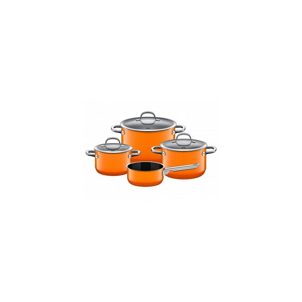 Zestaw 4 el. + rondel Passion Orange Silargan indukcja Silit