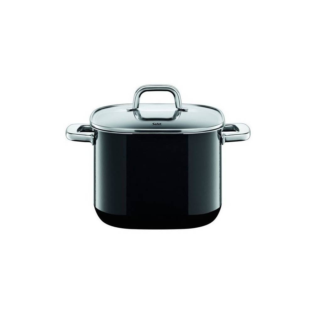 Garnek wysoki 6,8 Quadro Black 22 cm indukcja Silargan Silit