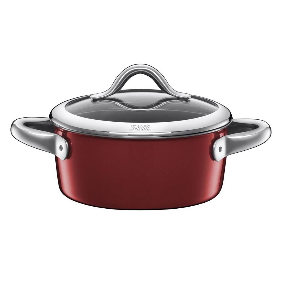 Garnek niski 22 cm Vitaliano Rosso 3,1 l Silargan Silit