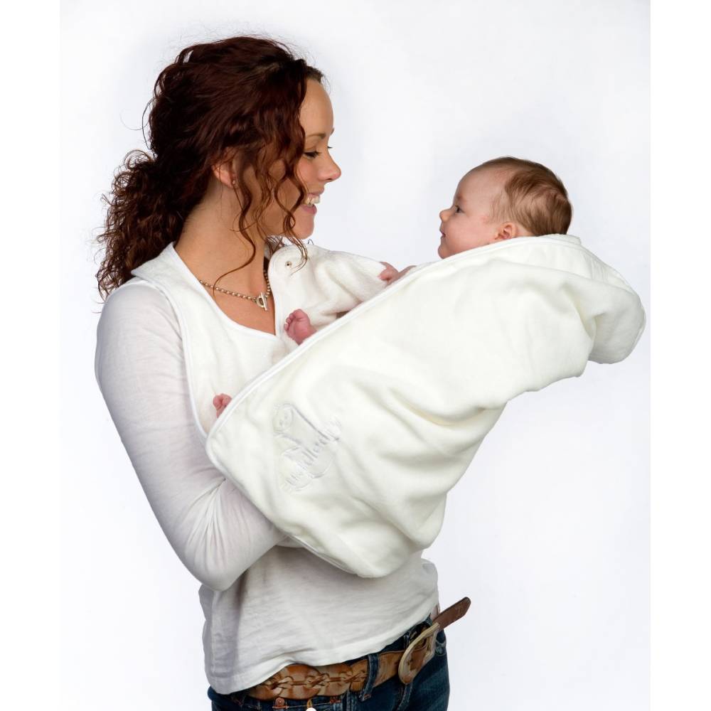Baby Ręcznik Fartuch, biały Cuddledry