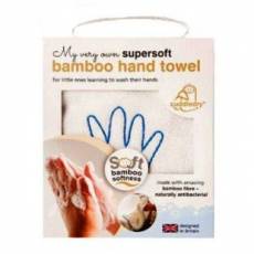 Super miękki bambusowy ręcznik do rąk, biało-niebieski Cuddledry