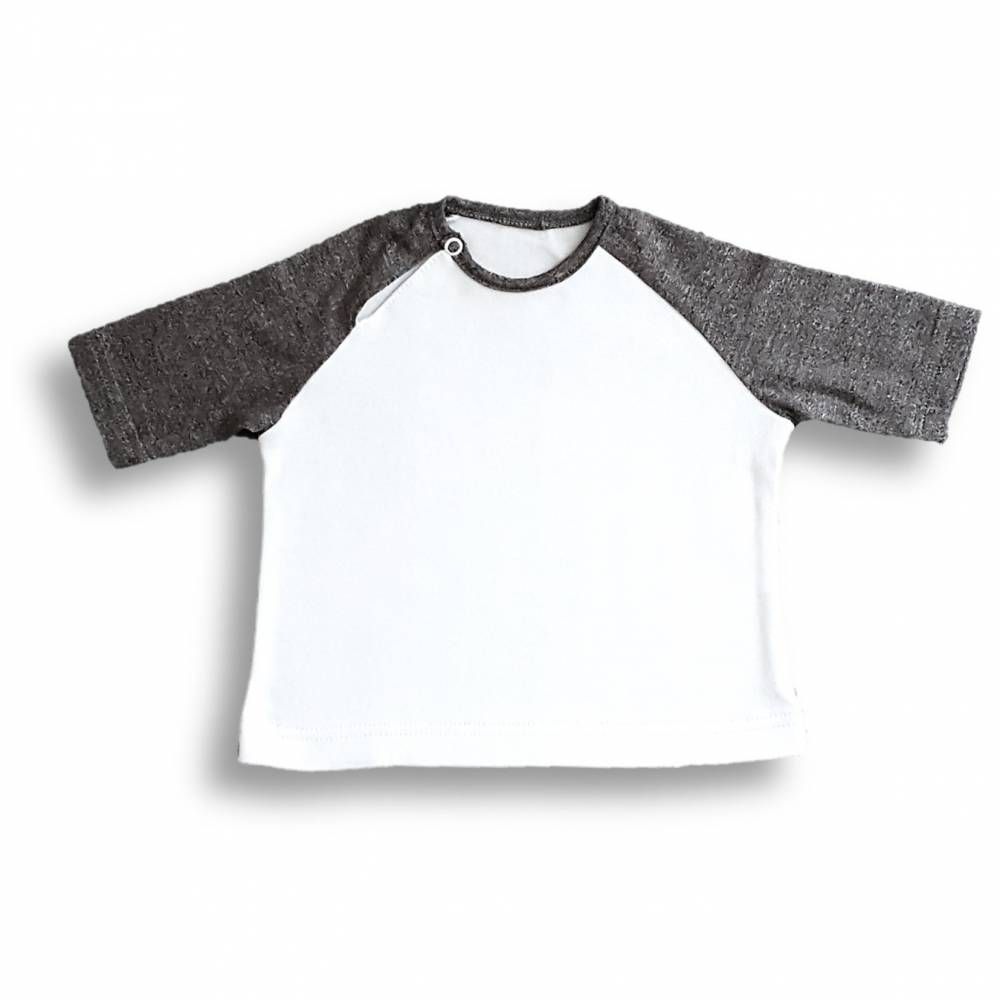 T-shirt  BAMBUS, biało-szary Nanaf Organic