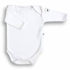 Body motylkowe z długim rękawem, BASIC białe Nanaf Organic