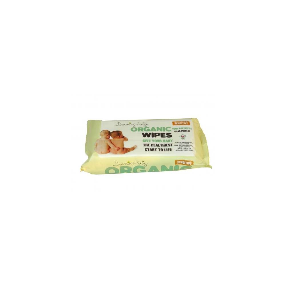 Organiczne Chusteczki Nawilżane - do skóry bardzo delikatnej, 72 szt. Beaming Baby
