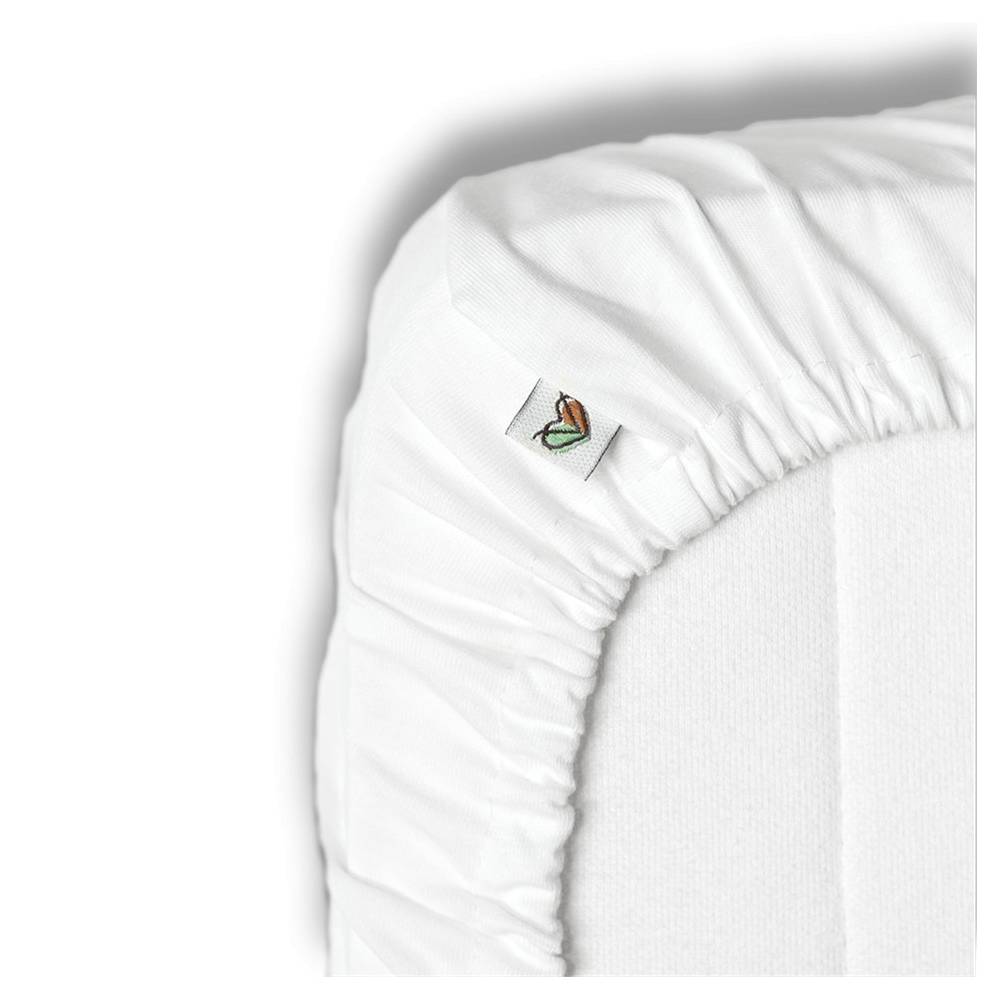 DO SPANIA I KĄPANIA, Prześcieradło do Kosza Mojżesza 35x75 cm, białe Nanaf Organic