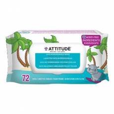 Bezzapachowe nawilżane chusteczki dla niemowląt (fragrance free)  3x72 szt- Attitude