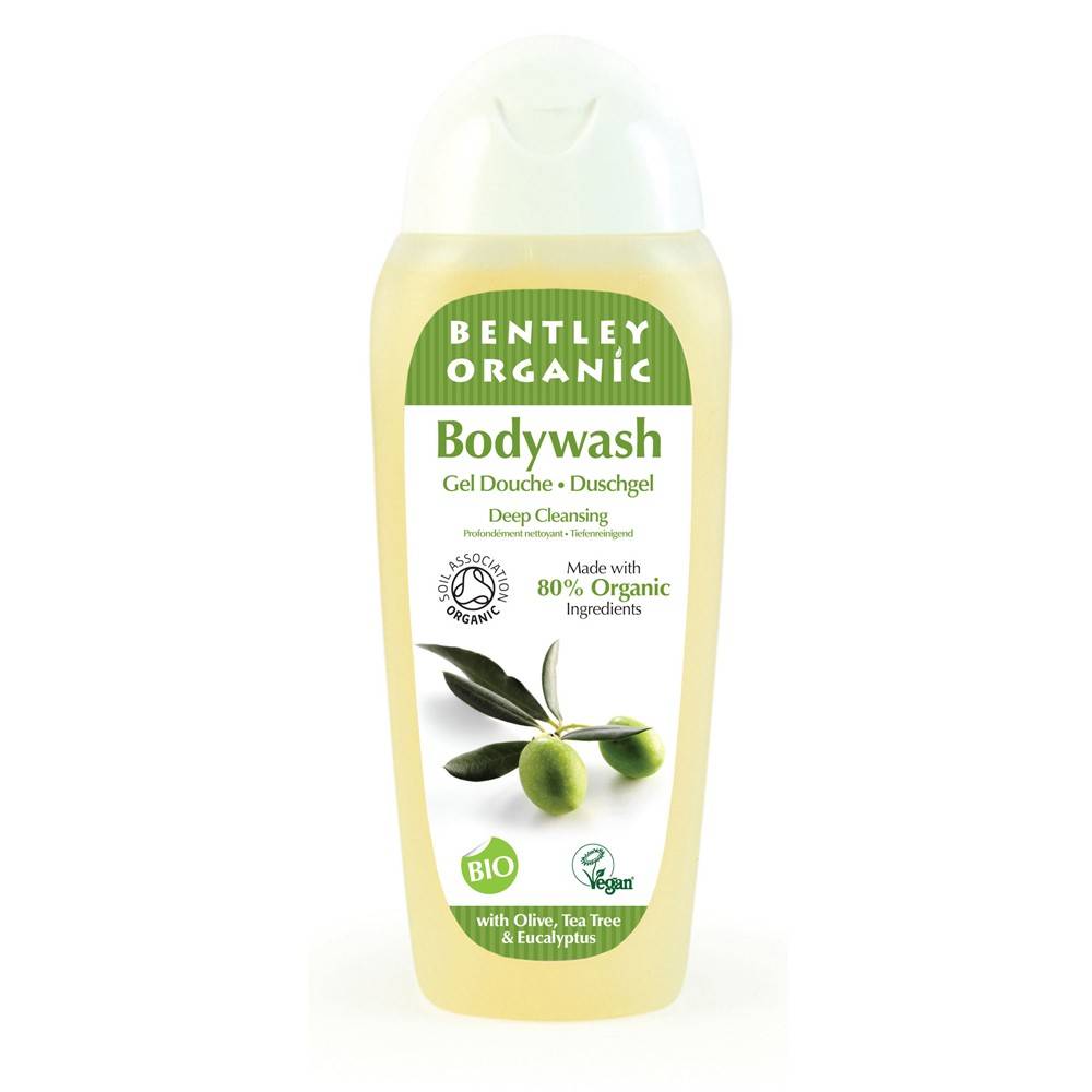 GŁĘBOKO OCZYSZCZAJĄCY Żel pod Prysznic z Oliwką, Olejkiem Herbacianym i Eukaliptusem Bentley Organic
