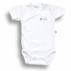 Body kimono z krótkim rękawem, BASIC białe Nanaf Organic