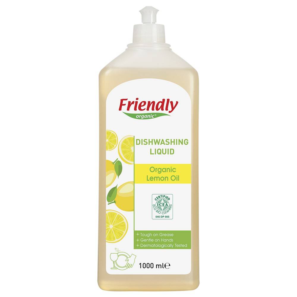 Płyn do mycia naczyń, cytrynowy, 1000 ml- Friendly Organic