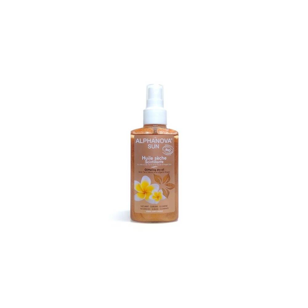 Bio Olejek w Spray'u Utrwalacjący Opaleniznę z drobinkami, 125 ml Alphanova Sun