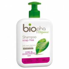 Szampon do włosów farbowanych i rozjaśnianych z WIT. E, MASŁEM KARITE i OLIWĄ Z OLIWEK, butelka z pompką 400 ml BIOpha