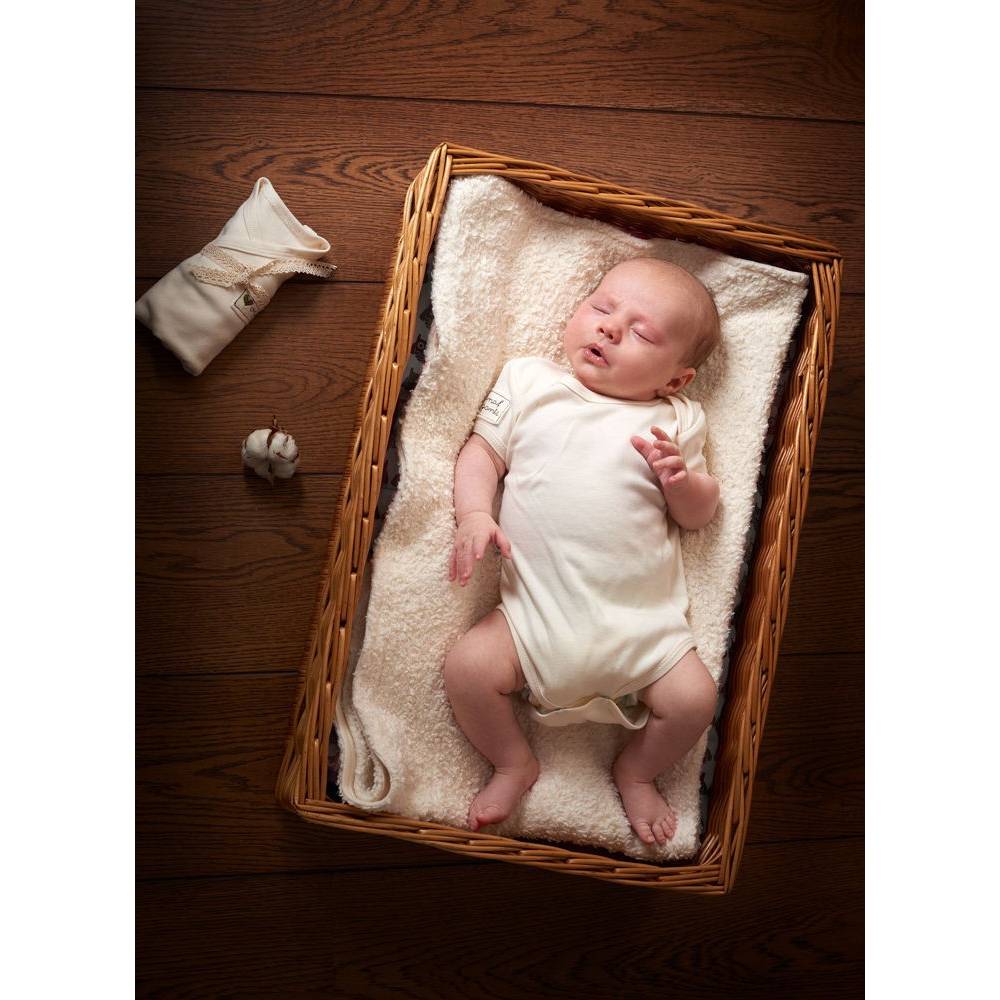 Body motylkowe z krótkim rękawem,  BASIC naturalne Nanaf Organic