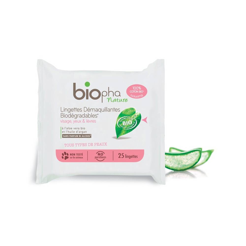 Chusteczki do demakijażu, 25 szt. BIOpha
