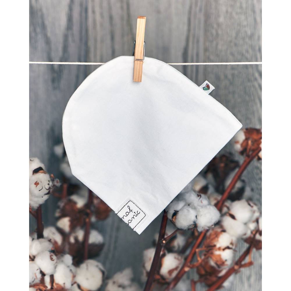 Czapka smerfetka, biała BASIC Nanaf Organic