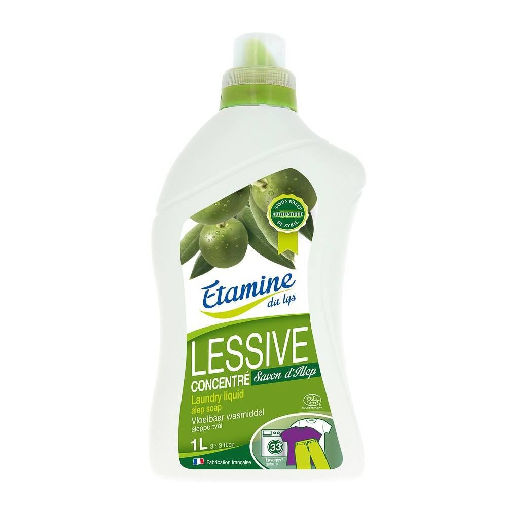 Płyn do prania dla osób o wrażliwej skórze z oryginalnym mydłem z Aleppo 1 l- Etamine du Lys