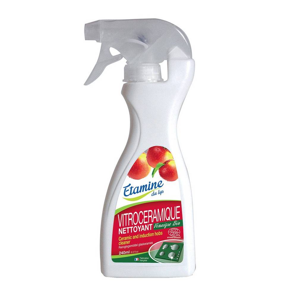 Spray do czyszczenia płyt ceramicznych i indukcyjnych z organicznym octem jabłkowym, 240 ml- Etamine du Lys