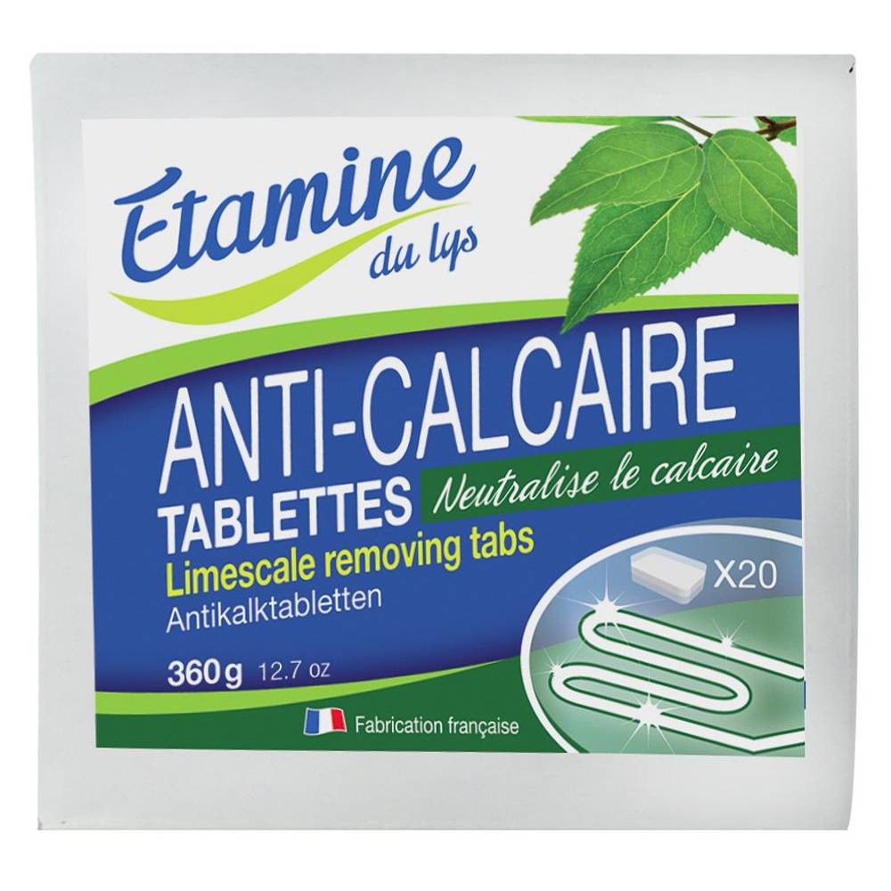 Tabletki do odkamieniania pralek i zmywarek oraz do zmiękczania wody, prania i ochrony kolorów tkanin 20 szt- Etamine du Lys