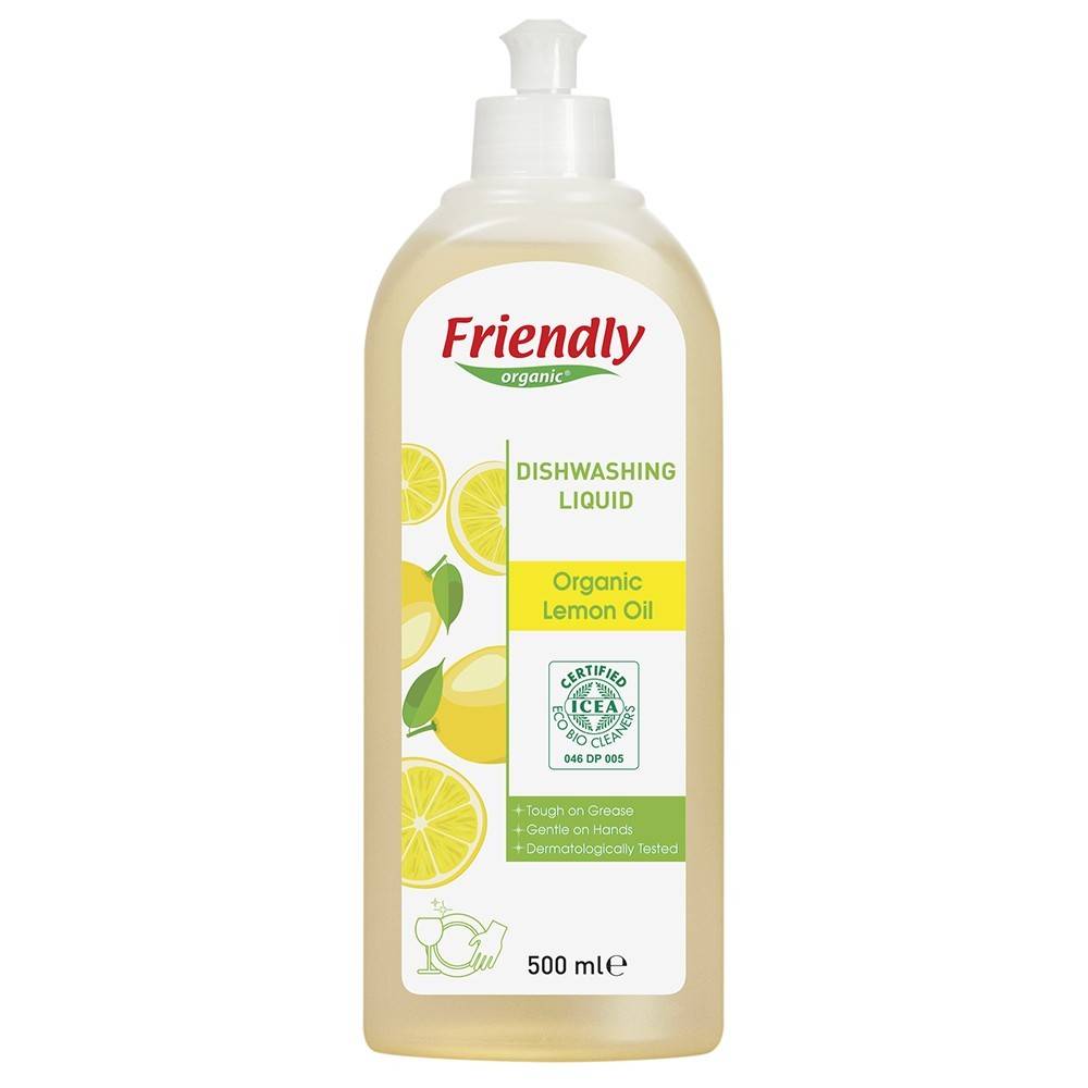 Płyn do mycia naczyń, cytrynowy, 500 ml- Friendly Organic