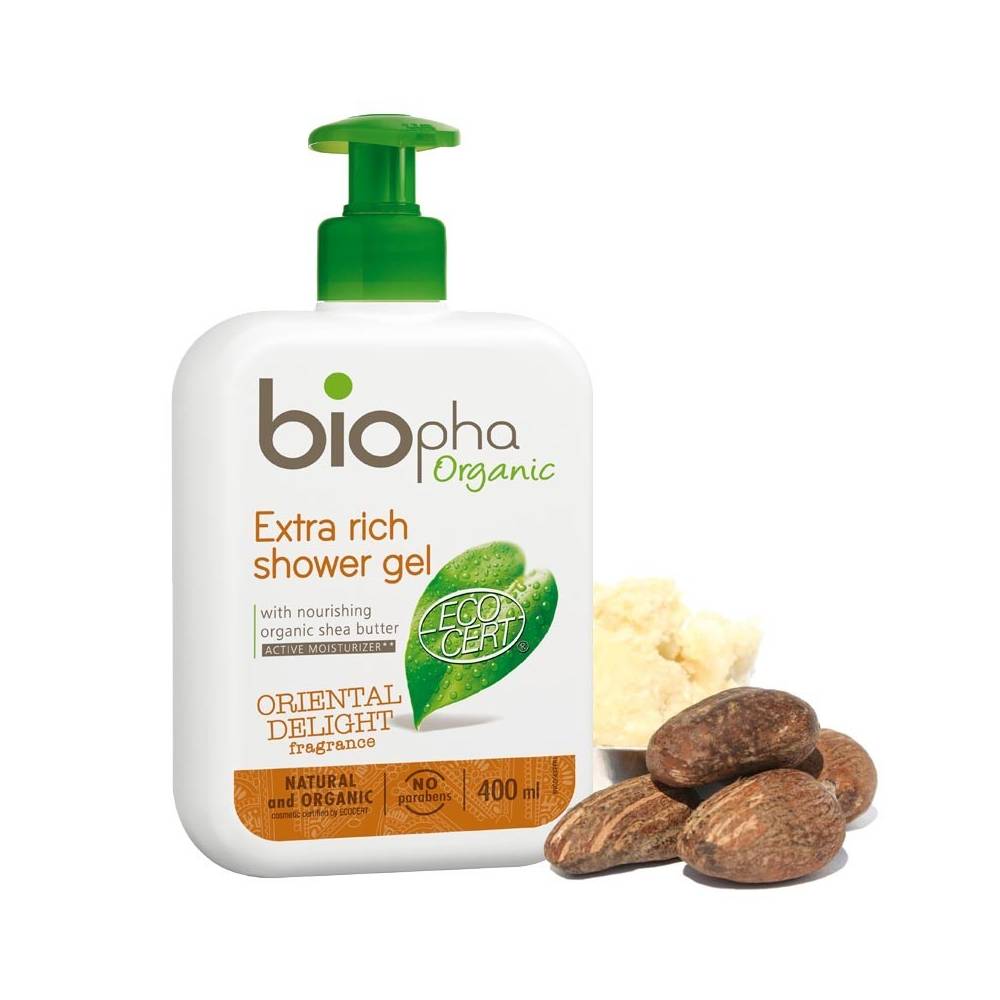 Żel pod prysznic ORIENTAL z masłem Karite, butelka z pompką 400ml BIOpha