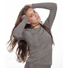 T-shirt dla kobiet z długim rękawem leczniczy na azs PADYCARE pokryty w 100% srebrem