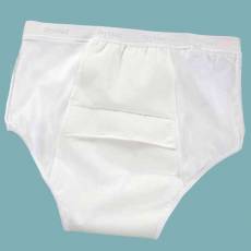 Wysokie figi damskie kieszonkami  na nietrzymanie moczu (inkontynencję stopień 1,2 ) białe DryMed