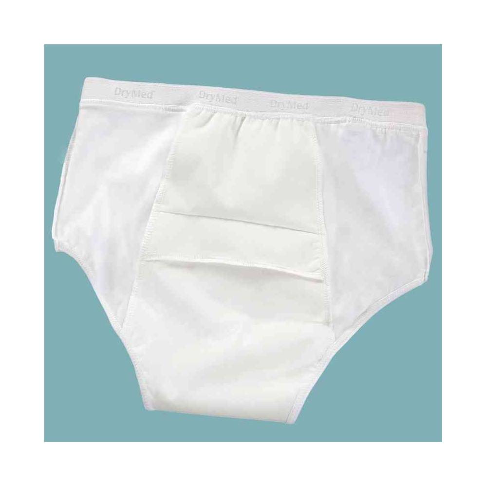 Wysokie figi damskie kieszonkami  na nietrzymanie moczu (inkontynencję stopień 1,2 ) białe DryMed