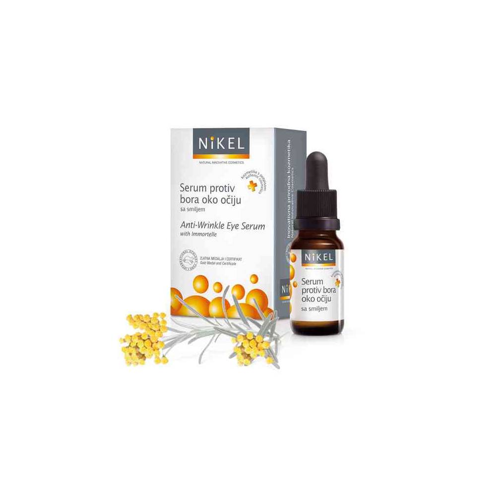 Przeciwzmarszczkowe serum pod oczy z kwiatem Imortelle, 10 ml, NIKEL