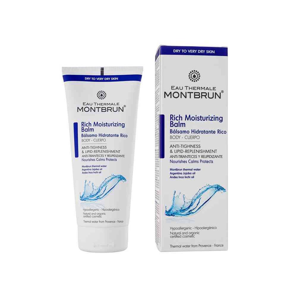 Bogaty nawilżająco- lipidowy balsam do ciała z wodą termalną Montbrun, 200 ml, MONTBRUN