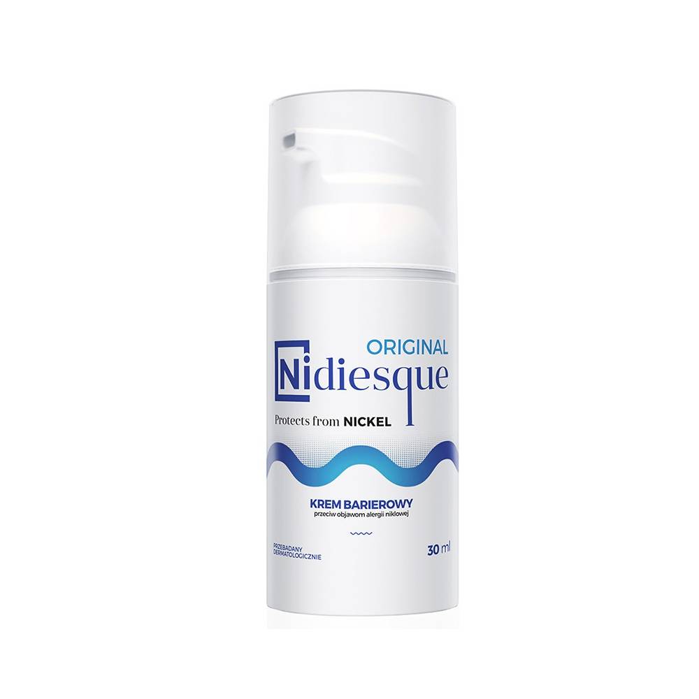 NIDIESQUE ORIGINAL, Barierowy krem do twarzy i ciała przeciw objawom alergii niklowej, 30 ml, KF Niccolum