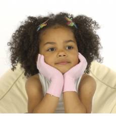 Rękawiczki dziecięce, jedwabne, lecznicze na AZS, SKINNIES